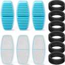 Dog Water Fountain Filter: 12 Pet Water Fountain Filters - Including 6 Pieces of Filters + 6 Pieces Sponges - Suitable for FOFNON Wired Dog/Cat Fountain