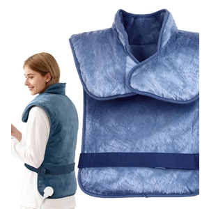 Heating Pad for Neck and Shoulders, Back Pain Relief, Electric Heating Pads with 6 Heat Levels & 4 Time Settings, Auto Shut-Off, Gift for Mom and Dad (Blue)