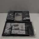 OPNICE Desk Organizer and Accessories, 2-Tier Computer Monitor Stand Riser with Drawer and 2 Pen Holders, Laptop Stand, Office Desk Accessories for Office Supplies, Black (Black 1-Pack)