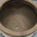 7.7" Large Ceramic Plant Pot Beige Green Vintage Floral Crackle Glaze Rustic Flowers Pot Decorative Planter with Drainage for Indoor Outdoor Plants Home Kitchen Office Decor Gift