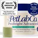 PetLab Co. ProBright Advanced Dental Powder - Dog Breath Freshener - Teeth Cleaning Made Easy Targets Tartar & Bad Breath - Formulated for Small Dogs, BEST BY 12/2025