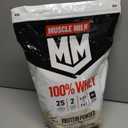 Muscle Milk 100% Whey Protein Powder, Vanilla, 5 Pound, 68 Servings, 25g Protein, 2g Sugar, Low in Fat, NSF Certified for Sport, Energizing Snack, Workout Recovery, Best By Jun/11/2026