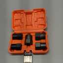 5PCS Bolt Extractor Kit Heavy Duty, 1/2" Drive Impact Lug Nut Remover Tool, Nut Extractor Set Large Size 19-25mm For Removing Stripped, Damaged, Rounded off and Rusted Bolts, Studs