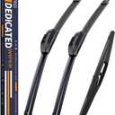 Replacement for Honda Fit 2009-2020 Silent Wipers - FIOSLPINS Front and Rear Windshield Wipers 28"/14"+14" Full Blade Set (3 Pack)
