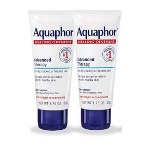 Aquaphor Advanced Therapy Healing Ointment, Hypoallergenic, Fragrance Free Body Moisturizer for Dry Skin and Minor Wound Care, Travel Size Skin Care Set, 1.75 Oz Tube, Pack of 2