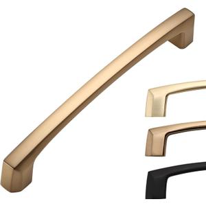 10 Pack 5 Inch Champagne Bronze Cabinet Pulls Kitchen Handles for Cabinets Cupboards Drawers Doors - Gold