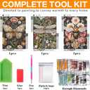 3 Pack Diamond Art Kits for Adults, Bee Diamond Painting Kits for Adults, 5D DIY Round Drill Gem Art Paint with Diamonds Dots Crafts Kits for Home Decor Gift 12x16inch (Bee Butterfly and Dragonfly)