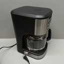 Programmable Coffee Maker 12 Cup Brew & Drip coffee machine, Fully Automatic, 1-4 Cup Setting, Stainless Steel, Keep- Warm Function, Household, Home and Office, Black