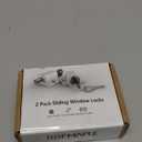 Lock, 2 Pack Sliding Door Window Lock, Push-in Key Lock, Patio Door Locks for Home Office Classroom (White)