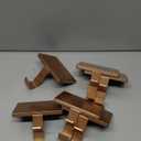 2 in 1 Fireplace Garland and Stocking Hangers for Mantel Heavy Duty Christmas Stocking Holders for Mantle Metal Garland Hooks Xmas Holiday Decoration(Brass,6 pack)