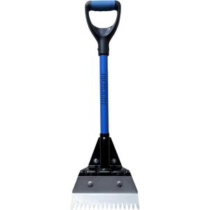 HIGHLIGHT 28.5 Inch Heavy-Duty Short Handle Roof Shingle Removal Shovel, Carbon Steel Shingle Ripper with Nail Puller Non-Slip D-Handle Fiberglass Handle for Roofing Tear-Off