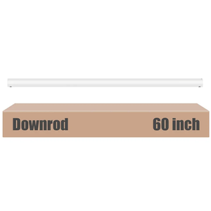 60 inch Ceiling Fan Downrod with Extension Cord, 5 FT White Downrod for Ceiling Fan, 1 inch Outside Diameter, Ceiling Fan Boom Suitable for a Wide Range of Fans (White, Not Threaded)