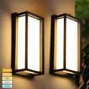 Dimmable Modern Outdoor Wall Light Fixtures, 1400LM Waterproof Porch Lights Outdoor Wall Sconce, 2700K-5000K 5 Color Temperature Exterior Lighting Fixtures for House (Style 2(12inch ))