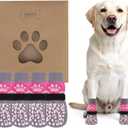 KOOLTAIL Dog Socks Shoes for Hot Pavement, Breathable & Warm Winter Dog Booties to Prevent Licking Paws for Small Medium Large Senior Dogs,Non Slip Grippy Pet Boots & Paw Protectors for Hardwood Floor (Small(4 Pack), Pink+Grey)