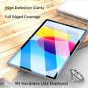 Screen Protector for iPad A16 2025 11th/10th Generation 2022 (11-inch/10.9), HD Clear Tempered Glass Film Guard -2 Pack [Face ID & Apple Pencil Compatible] Ultra Sensitive Case Friendly