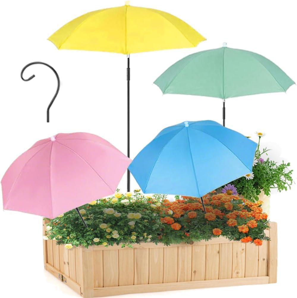 Plant Umbrellas for Outdoor Plants, Garden Umbrella Shade for PlantsAdjustable Height Provides shade cloth for Plants to Protect Their Flowers from Intense Sunlight and Rain(18.8 inches to 35.58 inches)