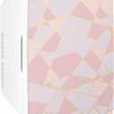 Cooluli 10L Mini Fridge for Bedroom - Car, Office Desk & Dorm Room 12v Portable Cooler Warmer Food, Drinks, Skincare, Beauty Makeup AC/DC Small Refrigerator with Glass Front, Fractal Pink, 10 Liter