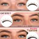 Brown Wispy Eye Lash Clusters Kit Natural Cluster Eyelash Extensions Kit False Eyelash Clusters Fluffy DIY Individual Lash Extensions Kit C Curl