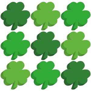 Tellingyou 600 Pcs St. Patrick's Day Shamrock Cutouts Paper 2 Inch Green Clover Shape Cut Outs Irish Paper Die Cuts for Bulletin Board Decorations School Classroom Party Craft(Three Colors)