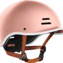 Retrospec Remi Adult Bike Helmet for Men & Women - Bicycle Helmet for Commuting, Road Biking, Skating with Adjustable Dial (Rosegold)