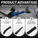 MorningRo 2 Pack 36 Inch Heavy Duty Alignment Pry Bar Crowbar Round Professional Steel Sleever Bar Black for Line-up & Spud Work Ironworkers Construction Industrial Use