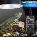 Timer Reptile Deep Dome Light Fixture - 1H/3H/6H/12H Auto On/Off - 5.5 Inch Ceramic Socket Lamp Holder for Heat & UVA UVB Bulbs - Bearded Dragons, Geckos, Turtles - Terrarium Lighting
