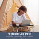 Laptop Bed Tray Table, Laptop Stand, Portable Lap Desks with Foldable Legs, Reading Desk for Sofa Couch Floor - Small