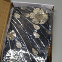 1920s Great Gatsby Dresses for Women, Roaring 20s Flapper Dresses for Women Sequin Fringe Set Costumes Accessories (Medium, Black Gold)