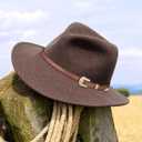 Cowboy Hat Bands for Men Women Western/Fedora/Panama/Straw Hat Belts Leather Cowgirl Hatbands