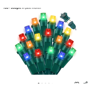 LAMPHOME 150 Count Multicolor- String Lights - LED Christmas Light, Mini led for Indoor Outdoor Home Holiday Party Wedding Independence Day Decoration