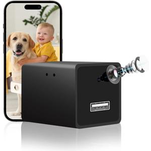 M Plogygo Mini Hidden Camera,Remote View,Premium HD,WiFi Smart,Mini Camera for Pets Nanny,Motion Detection,Wide-Angle 160