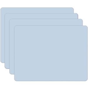 Silicone Placemats, Food-Grade Non-Slip Waterproof, Dining, Stain Resistant, Countertop Protector, Kitchen Counter Mat, Heat Resistant, Baking mat Dishwasher Safe (15.7x11.8Inch-4pack, Light Blue)