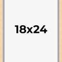 18x24 Frame Natural Wood Picture Frame | 0.75 Inch Moulding Width | Solid Wood | Complete with UV Acrylic Plexiglass, Foam Board Backing & Hanging Hardware