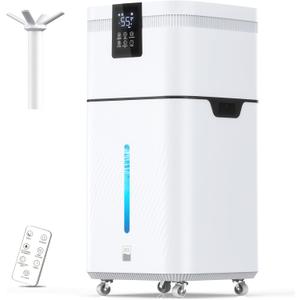 30L/7.93Gal Humidifier Large Room 4200 ft, Supersized Cool Mist, 120H Quiet Humidifiers for Bedroom, 3000mL/h Mist Output, Touch/Remote Control, Humidifiers for Home, Whole House, Plant, White