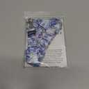 Lanyardio Stretchy Scrunchie Lanyard for ID Badges Keys, Cute Teacher Lanyard for Women with 2 Card Holders 19.6 Inch (Blue Flowers)