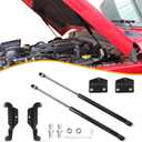 Hood Struts Lift Support Assist Kit Compatible with 2018-2024 2025 2026 Jeep Wrangler JL Gladiator JT Accessories Front Hood Quick Gas Charged Shocks Springs Prop Rod Replacements, 1 Pair Black