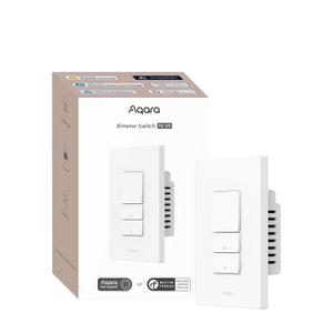 Aaqara Smart Dimmer Switch H2,2-in-1 Neutral,Thread/Zigbee Support,Silent On/Off Dimmer Light Switch for Incandescent,Halogen,Dimmable LED,ELV,and CFL