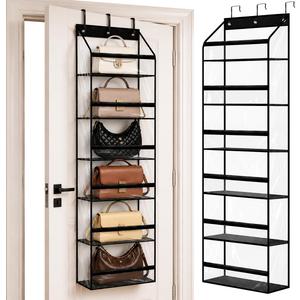 Over The Door Organizer, 6 Tiers Hanging Rack with 3 Hooks | Behind The Door Storage 