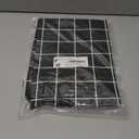 Rectangle Vinyl Table Cloth 24x48, Waterproof Elastic Fitted Tablecloth with Flannel Backing, Plastic Table Cover for Picnic, Camping, Outdoor, Black