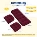 cnsmak Outdoor Chair Cushions, Patio Wicker Furniture Seat Pads, Waterproof