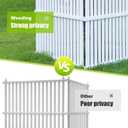 Air Conditioner Fence 36" W X 45" H Trash Can Fence Pool Equipment Enclosure Vinyl Privacy Fence Outdoor No Dig Privacy Fence 3 Panels with Metal Stake, White
