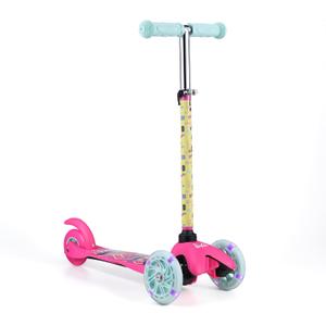 Self Balancing Kick Scooter with Light Up Wheels, Extra Wide Deck, 3 Wheel Platform, Foot Activated Brake, 75 lbs Limit, Kids & Toddlers Girls or Boys, for Ages 3 and Up (Barbie)