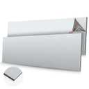 Blulu 2 Pcs Aluminum Composite Sheet, 1/8" Thick Plate, Silver, 36"x12"