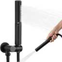 Brass 2 in1 Function Handheld Spray Hand Shower High Pressure Handheld Sprinklert Shower Wand with Shower Hose and Adjustable Hand Shower Holder, Matte Black (Matte Black)