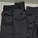 CHRLEISURE Workout Leggings Sets for Women, Gym Scrunch Butt Butt Lifting Seamless Leggings 3 Piece (Black, S)