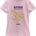 DC Comics Black Adam Smasher Symbol Girls Short Sleeve Tee Shirt (X-Large, Light Pink)