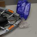 SereneLife 40" Foldable Mini Trampoline for Adults - Compact Fitness Rebounder with Adjustable Foam Handle, Exercise Trampoline with Max Load 330lbs, Indoor/Garden Whole-Body Workout (Deep Blue)