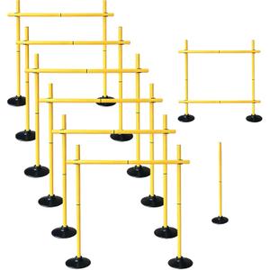 Adjustable Agility Hurdles, Soccer Training Poles, Dog Agility Jumps and Weave Equipment for Indoor and Outdoor Use, 2.6 FT