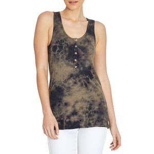 Three Dots Women's Henley Tank Top, XL 