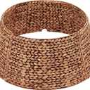 CENBOSS Rattan Christmas Tree Collar, Wicker Tree Skirt & Stand Base Cover (Brown Wash, 24 inch)